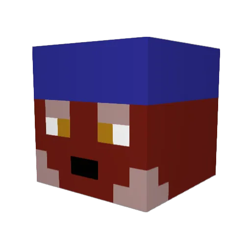 Submerg Minecraft avatar head, 3D render