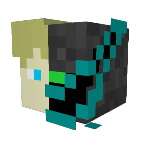 SubmergeMC Minecraft avatar head, 3D render
