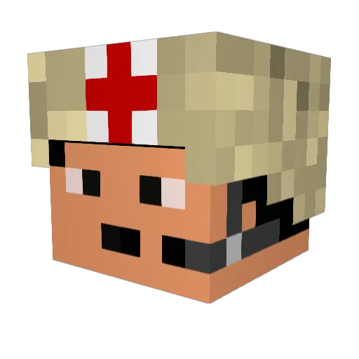 Submike21 Minecraft avatar head, 3D render