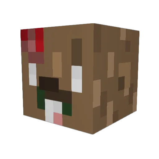 SubmissiveCowboy Minecraft avatar head, 3D render