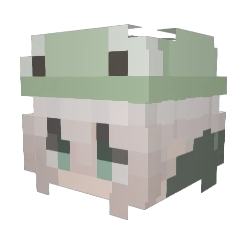 Submuiu Minecraft avatar head, 3D render
