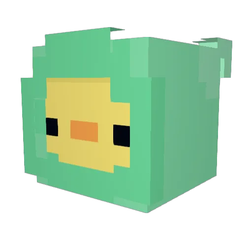 Subok Minecraft avatar head, 3D render