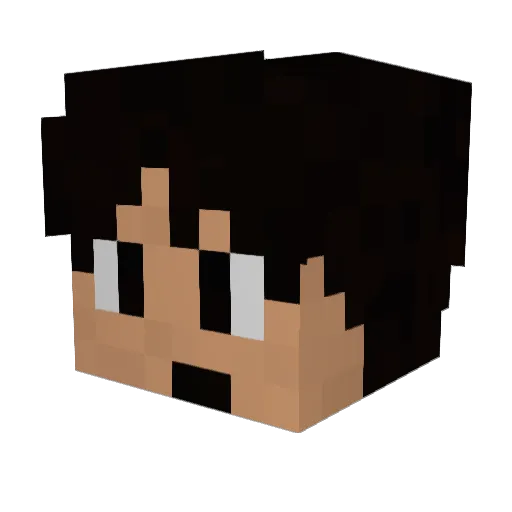 SubparClock Minecraft avatar head, 3D render
