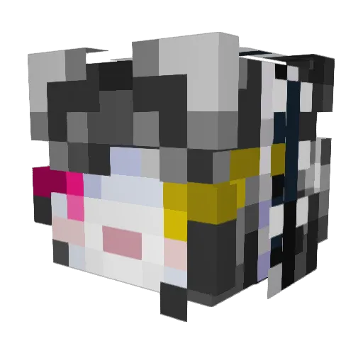 Subrantix Minecraft avatar head, 3D render