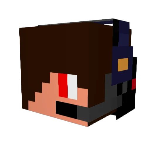 SubsPlay Minecraft avatar head, 3D render