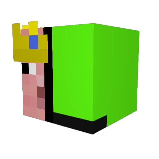 SubscribeToCuie Minecraft avatar head, 3D render