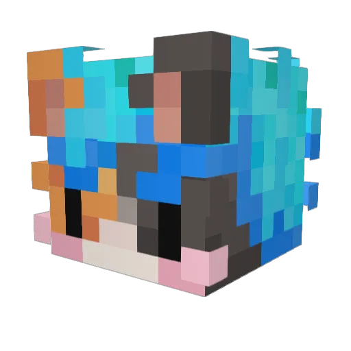 Subsistence Minecraft avatar head, 3D render