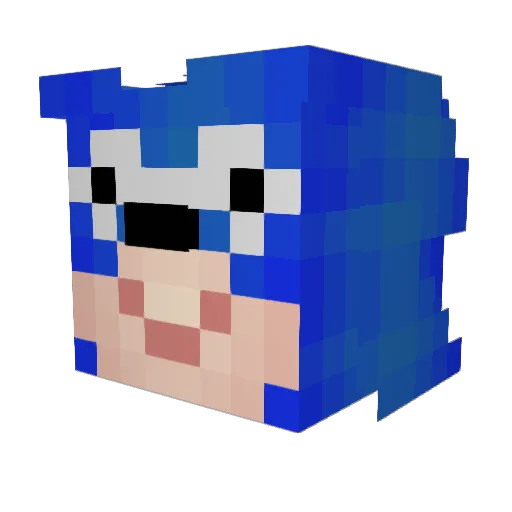 Substitutions Minecraft avatar head, 3D render