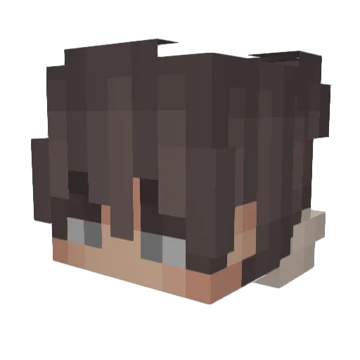 Subtleee Minecraft avatar head, 3D render