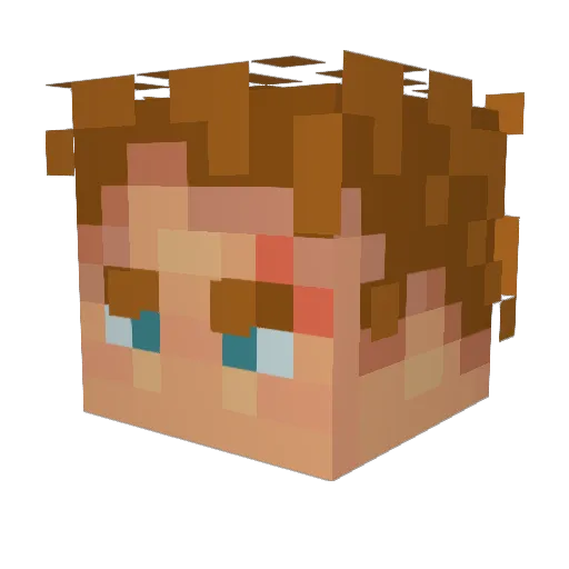 Subuism Minecraft avatar head, 3D render