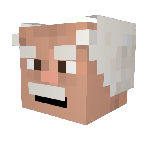 SuburbanMJ Minecraft avatar head, 3D render