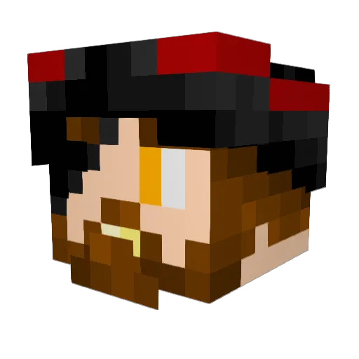SucOFF Minecraft avatar head, 3D render