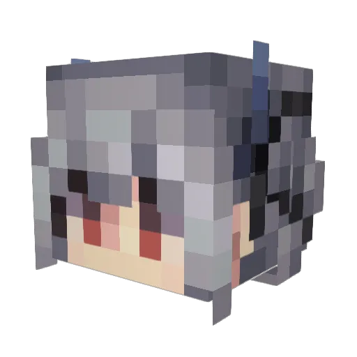 Succubare Minecraft avatar head, 3D render