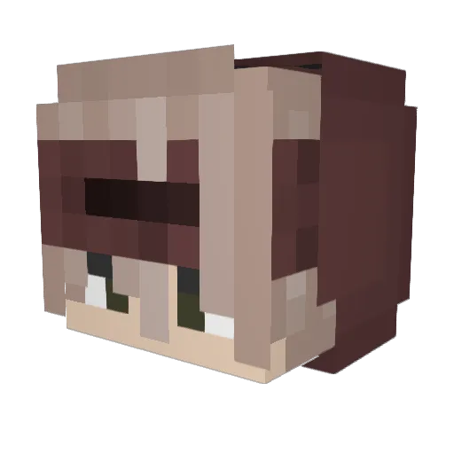SucePax Minecraft avatar head, 3D render