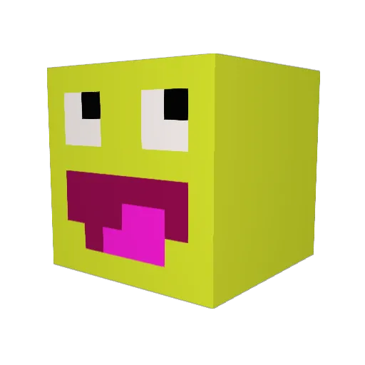 SuchHappy Minecraft avatar head, 3D render
