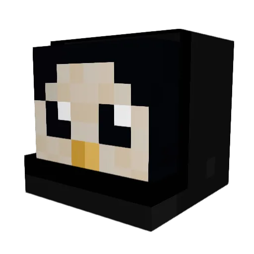 SuchPengu Minecraft avatar head, 3D render