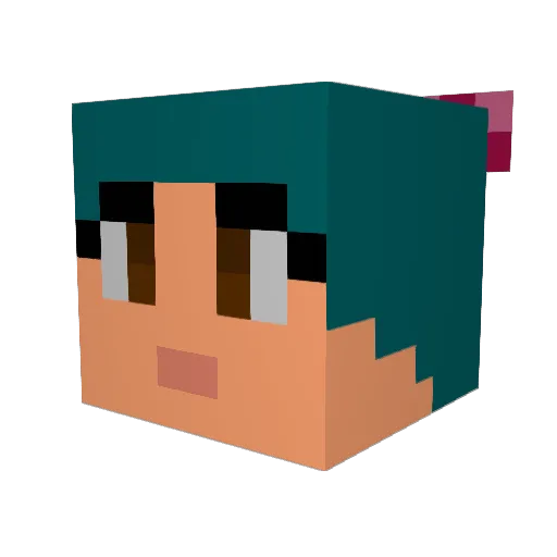 SuchRuffLife Minecraft avatar head, 3D render
