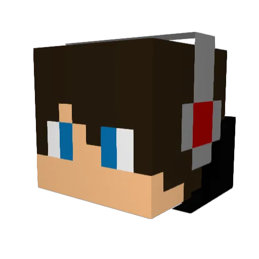 Suchtz0cker Minecraft avatar head, 3D render