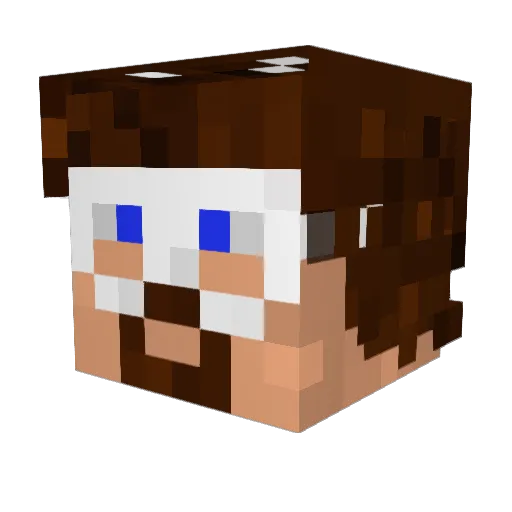 SuckTheDick Minecraft avatar head, 3D render