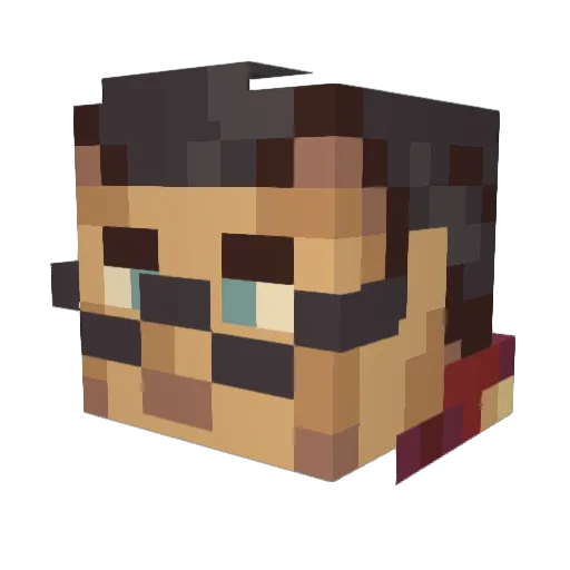 Suco_de_Caixinha Minecraft avatar head, 3D render