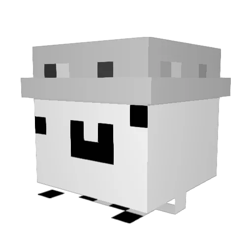 Sucrayy Minecraft avatar head, 3D render