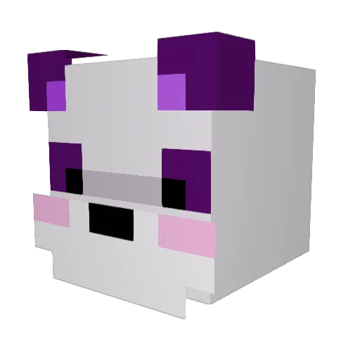 SucreBear Minecraft avatar head, 3D render