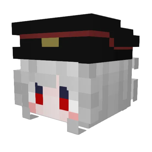 Suction01 Minecraft avatar head, 3D render