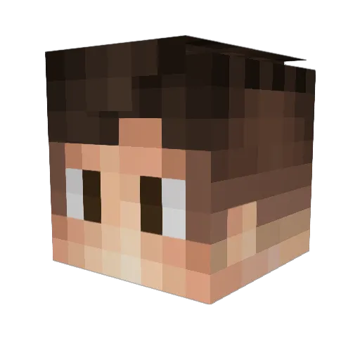 Suculento Minecraft avatar head, 3D render