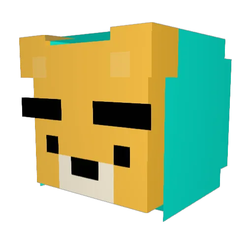 Sudaria Minecraft avatar head, 3D render
