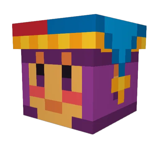 Suddapon Minecraft avatar head, 3D render