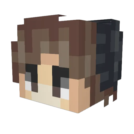 Suddien Minecraft avatar head, 3D render