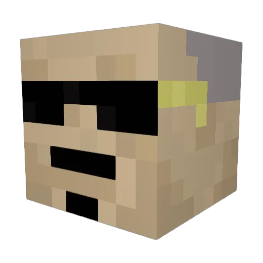 Suddster123 Minecraft avatar head, 3D render