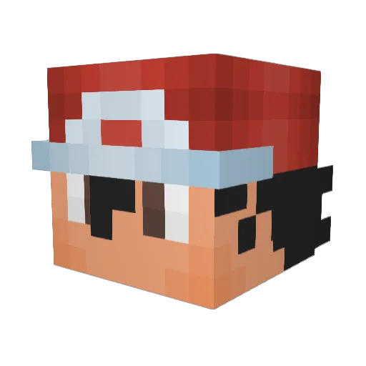 Suddyyy Minecraft avatar head, 3D render