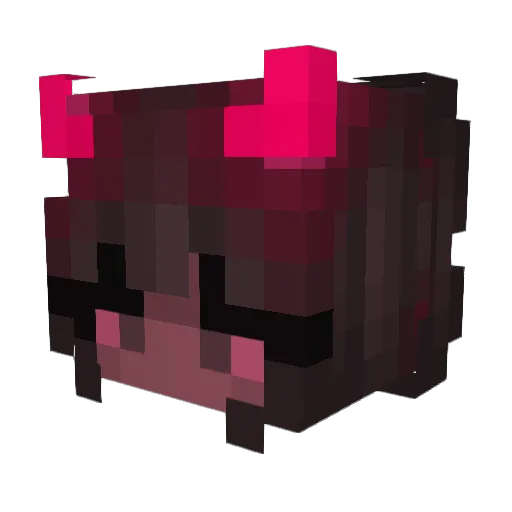 SudeNyx Minecraft avatar head, 3D render