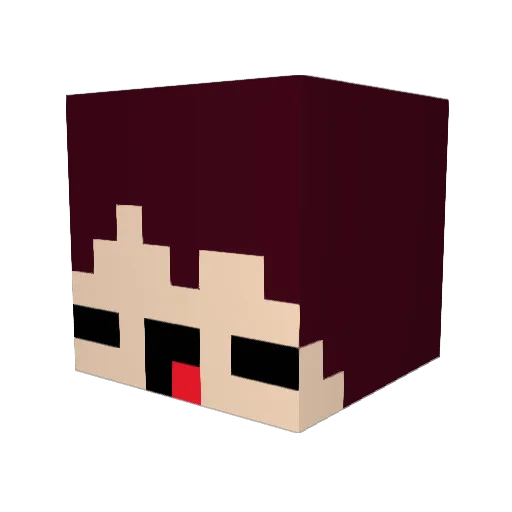 Sudhy Minecraft avatar head, 3D render