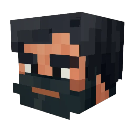 Sudhyy Minecraft avatar head, 3D render