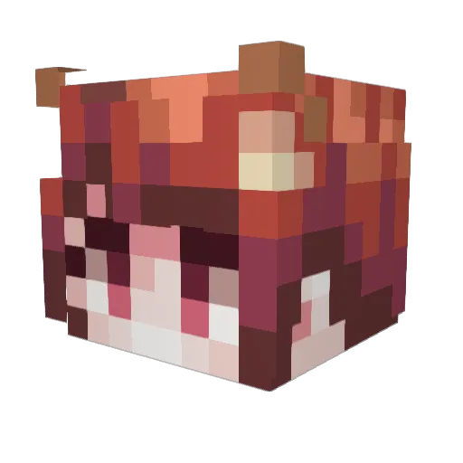 Sudite Minecraft avatar head, 3D render