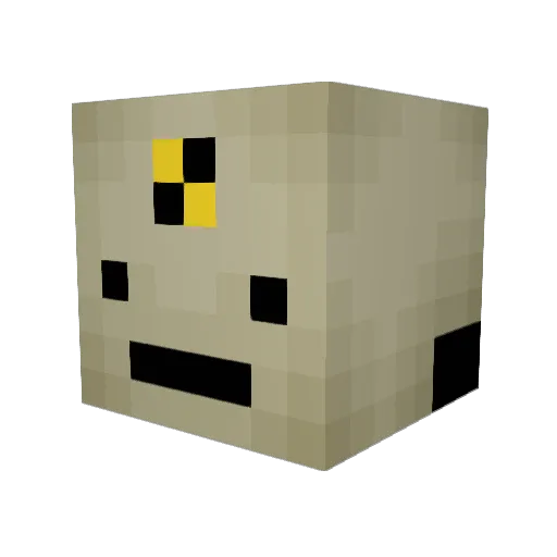Sudokusan Minecraft avatar head, 3D render