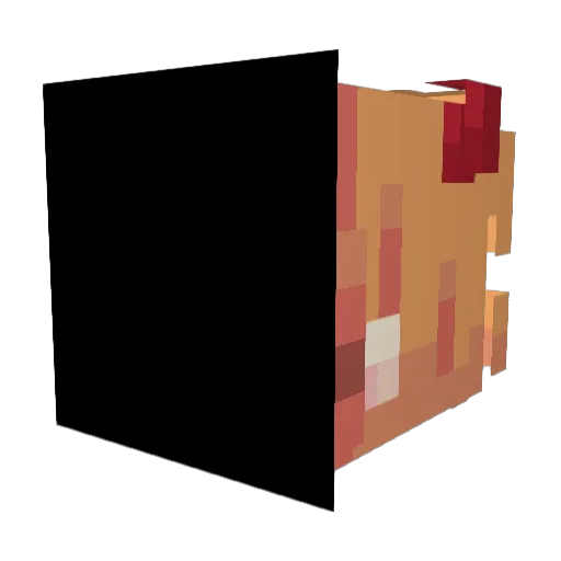 Sudsysquid Minecraft avatar head, 3D render