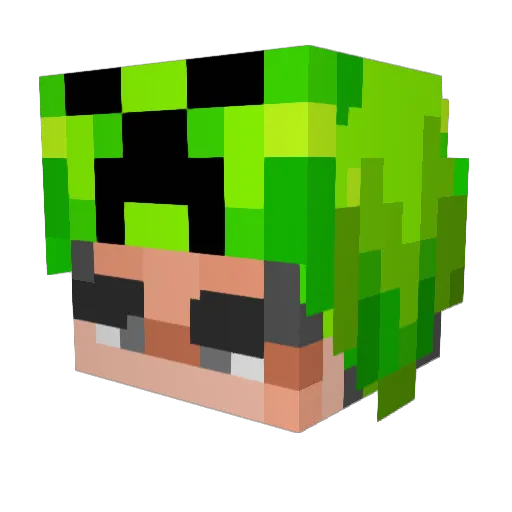Sudvel Minecraft avatar head, 3D render