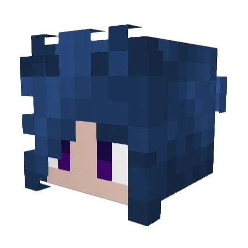 SueOfWolves Minecraft avatar head, 3D render