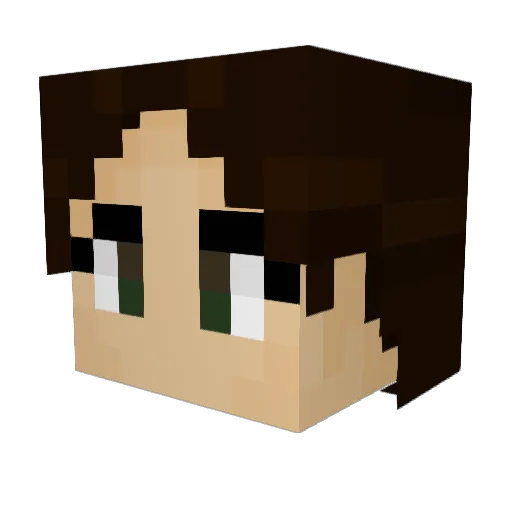 SueRose Minecraft avatar head, 3D render