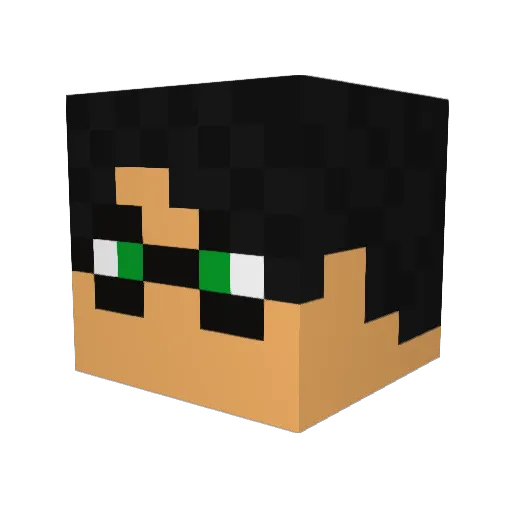 Sueeelan Minecraft avatar head, 3D render
