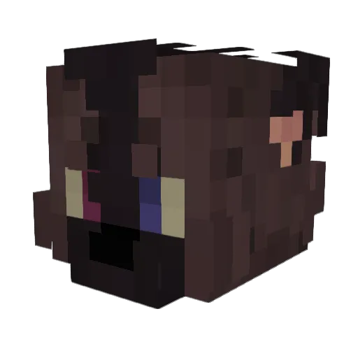 Suemon Minecraft avatar head, 3D render