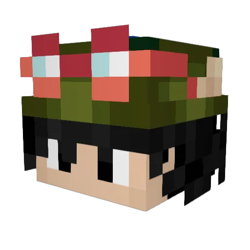 SuertudoEric Minecraft avatar head, 3D render