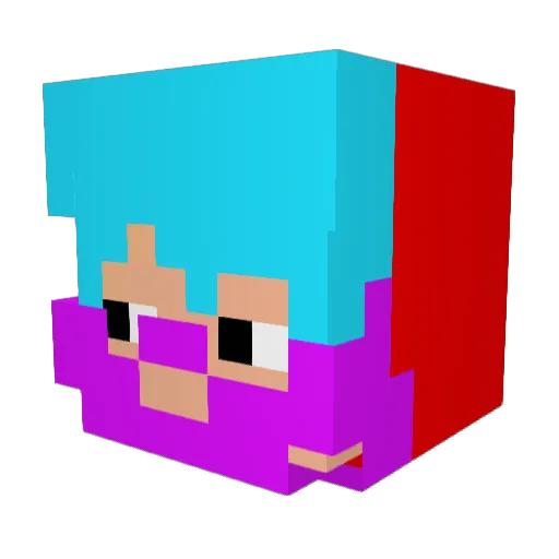 Suerty_ Minecraft avatar head, 3D render