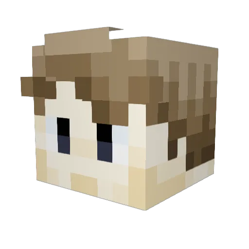 Suevo Minecraft avatar head, 3D render