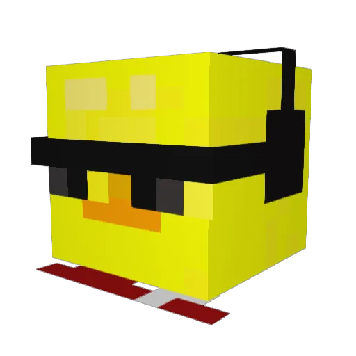 SuffiixYT Minecraft avatar head, 3D render