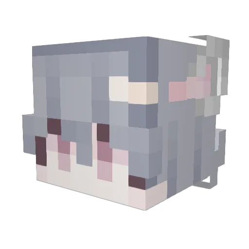Suffocative Minecraft avatar head, 3D render