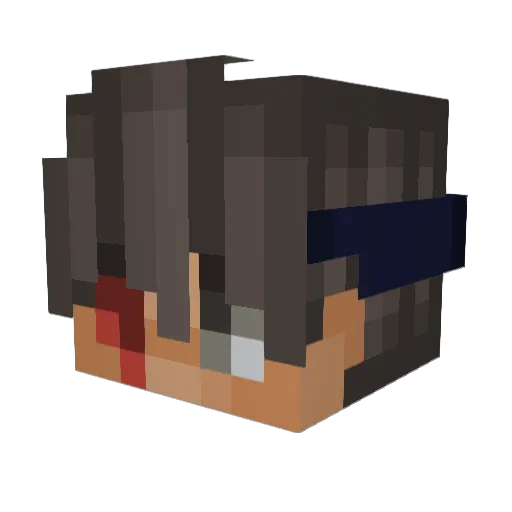 Suffragist Minecraft avatar head, 3D render